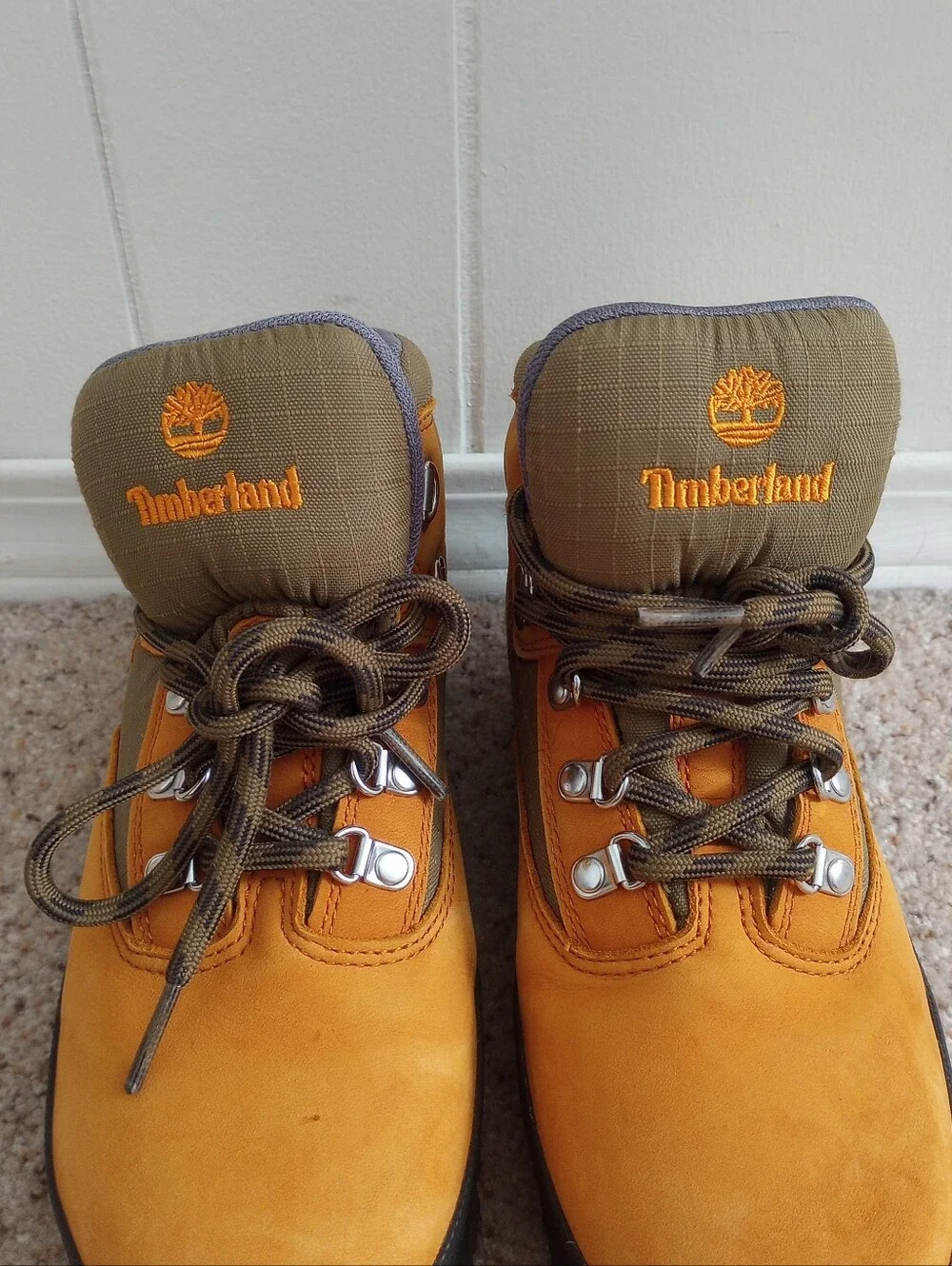 Timberland Orange Boots Boys Size 5